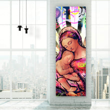 Lade das Bild in den Galerie-Viewer, Aluminiumbild gebürstet Pop Art Virgin Panorama Hoch
