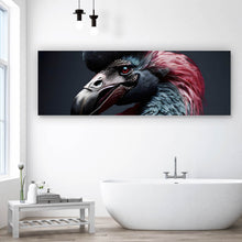 Lade das Bild in den Galerie-Viewer, Aluminiumbild gebürstet Portrait eines majestätischen Vogels Digital Art Panorama
