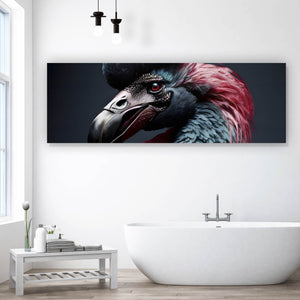 Aluminiumbild Portrait eines majestätischen Vogels Digital Art Panorama