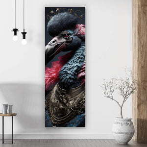 Leinwandbild Portrait eines majestätischen Vogels Digital Art Panorama Hoch