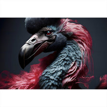 Lade das Bild in den Galerie-Viewer, Spannrahmenbild Portrait eines majestätischen Vogels Digital Art Querformat
