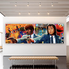 Lade das Bild in den Galerie-Viewer, Aluminiumbild Pulp King and Legend Pop Art Panorama
