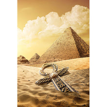Lade das Bild in den Galerie-Viewer, Aluminiumbild Pyramiden in Ägypten Hochformat
