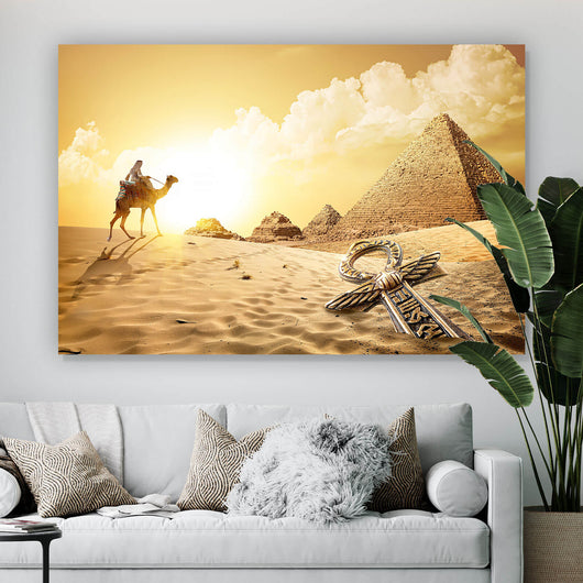 Aluminiumbild Pyramiden in Ägypten Querformat