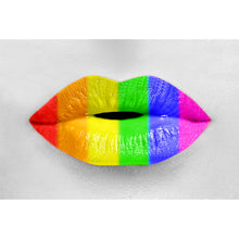 Lade das Bild in den Galerie-Viewer, Leinwandbild Rainbow Lips Querformat
