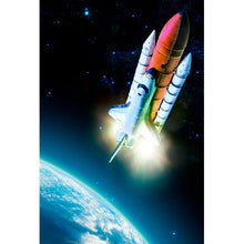 Lade das Bild in den Galerie-Viewer, Poster Raumschiff im Kosmos Hochformat

