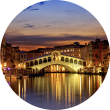 Lade das Bild in den Galerie-Viewer, Aluminiumbild gebürstet Rialtobrücke in Venedig Kreis
