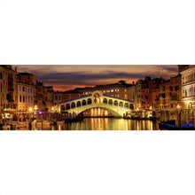 Lade das Bild in den Galerie-Viewer, Aluminiumbild gebürstet Rialtobrücke in Venedig Panorama
