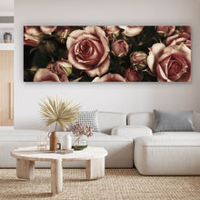 Lade das Bild in den Galerie-Viewer, Aluminiumbild gebürstet Rosenbund Rosa Panorama
