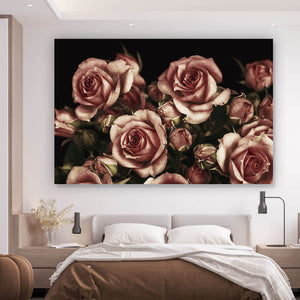 Aluminiumbild Rosenbund Rosa Querformat