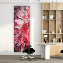 Lade das Bild in den Galerie-Viewer, Poster Rote abstrakte Blüte Panorama Hoch
