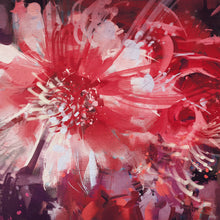 Lade das Bild in den Galerie-Viewer, Aluminiumbild Rote abstrakte Blüte Quadrat
