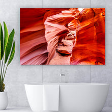 Lade das Bild in den Galerie-Viewer, Aluminiumbild gebürstet Roter Sandstein Querformat
