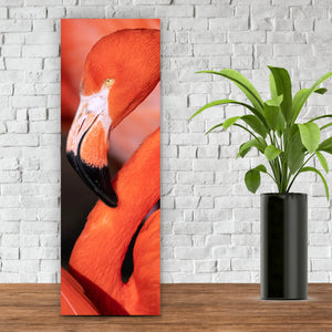 Poster Roter Flamingo Panorama Hoch