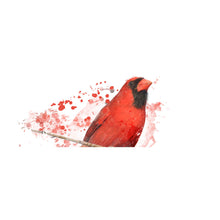 Lade das Bild in den Galerie-Viewer, Aluminiumbild Roter Kardinal Vogel Aquarell Panorama
