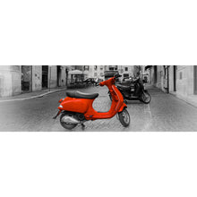 Lade das Bild in den Galerie-Viewer, Leinwandbild Roter Roller in Rom Panorama

