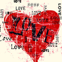 Lade das Bild in den Galerie-Viewer, Poster Rotes Herz Love Quadrat
