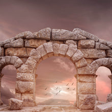 Lade das Bild in den Galerie-Viewer, Spannrahmenbild Ruine der alten Tempel Türkei Quadrat
