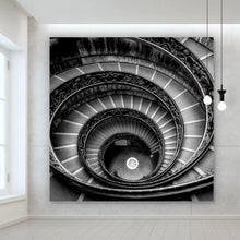 Lade das Bild in den Galerie-Viewer, Leinwandbild Rustikale Treppe Quadrat
