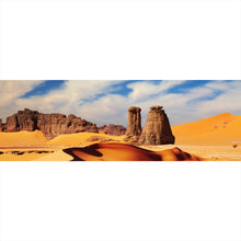 Lade das Bild in den Galerie-Viewer, Aluminiumbild Sanddünen in der Sahara Panorama
