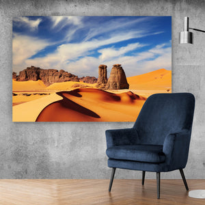 Acrylglasbild Sanddünen in der Sahara Querformat
