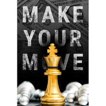 Lade das Bild in den Galerie-Viewer, Spannrahmenbild Schachfigur Make Your Move Hochformat

