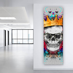 Poster Schädel mit Krone Modern Art Panorama Hoch