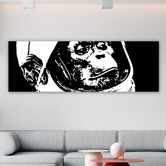 Poster Affe im Weltraum Panorama