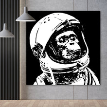 Lade das Bild in den Galerie-Viewer, Aluminiumbild Affe im Weltraum Quadrat
