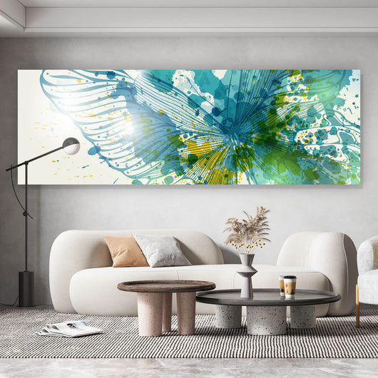 Aluminiumbild Schmetterling Aquarell Panorama