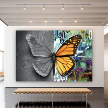 Lade das Bild in den Galerie-Viewer, Aluminiumbild Schmetterling Modern Art Querformat
