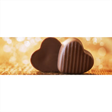 Lade das Bild in den Galerie-Viewer, Acrylglasbild Schokoladen Herzen Panorama
