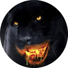 Lade das Bild in den Galerie-Viewer, Aluminiumbild Schwarzer Panther Lava Kreis

