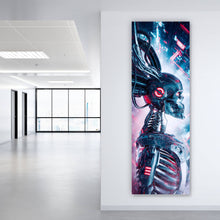 Lade das Bild in den Galerie-Viewer, Aluminiumbild gebürstet Science Fiction Skelett Panorama Hoch

