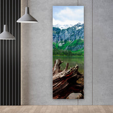 Lade das Bild in den Galerie-Viewer, Aluminiumbild gebürstet See im National Park Panorama Hoch

