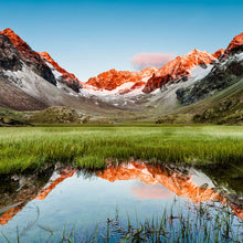 Lade das Bild in den Galerie-Viewer, Aluminiumbild See in den Alpen Österreich Quadrat
