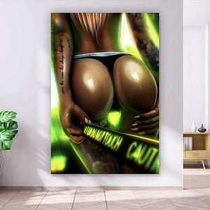 Aluminiumbild Sexy Ass Digital Art Hochformat