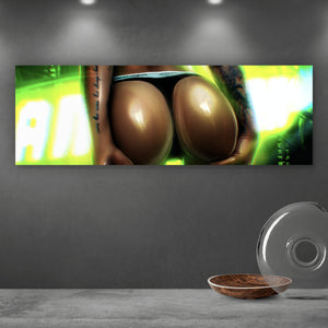 Aluminiumbild gebürstet Sexy Ass Digital Art Panorama