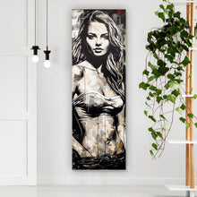 Lade das Bild in den Galerie-Viewer, Leinwandbild Sexy Frau Abstrakt Art Panorama Hoch
