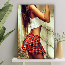 Lade das Bild in den Galerie-Viewer, Leinwandbild Short Skirt Hochformat
