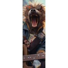 Lade das Bild in den Galerie-Viewer, Leinwandbild Singende Hundeband mit Gitarre Panorama Hoch
