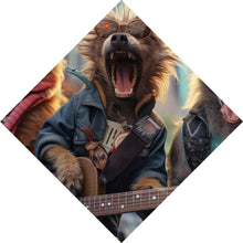 Lade das Bild in den Galerie-Viewer, Poster Singende Hundeband mit Gitarre Raute
