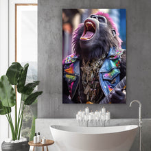 Lade das Bild in den Galerie-Viewer, Leinwandbild Singender Gorilla Hochformat
