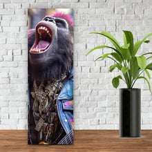 Lade das Bild in den Galerie-Viewer, Leinwandbild Singender Gorilla Panorama Hoch
