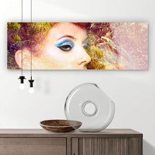 Lade das Bild in den Galerie-Viewer, Acrylglasbild Sinnliche Frau mit eleganter Frisur Panorama
