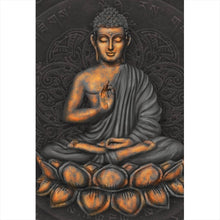 Lade das Bild in den Galerie-Viewer, Aluminiumbild Sitzender Buddha Hochformat
