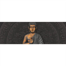 Lade das Bild in den Galerie-Viewer, Aluminiumbild gebürstet Sitzender Buddha Panorama
