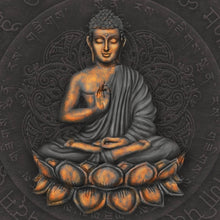 Lade das Bild in den Galerie-Viewer, Aluminiumbild Sitzender Buddha Quadrat
