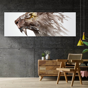Poster Skizze eines Löwenkopfes Panorama