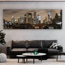 Lade das Bild in den Galerie-Viewer, Aluminiumbild gebürstet Skyline Graffiti Panorama
